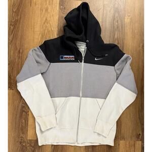 Vintage Y2K Nike Hoodie Columbus Marthon Black Grey‎ Size Large EUC